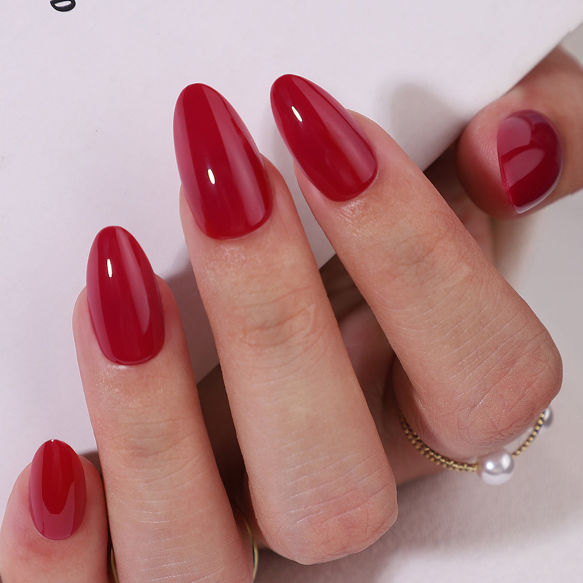 Red Lantern Sydney Red Press-On Gel Nails