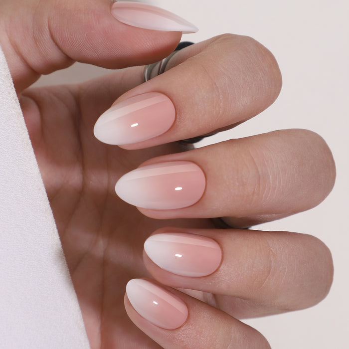 Queen Victoria Rose Ombre Nude Press-On Gel Nails