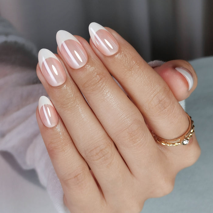 Rose Bay Shimmer French Tip Press-On Gel Nails